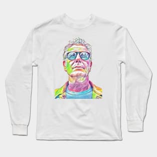 Anthony Bourdain Coloured Pencil Art Long Sleeve T-Shirt